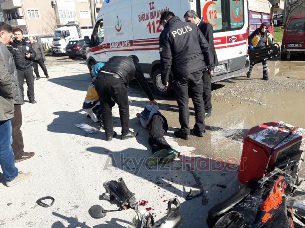 Suriyeli kurye kanlar içinde kaldı