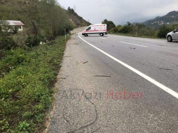 Tanker yoldan çıktı 