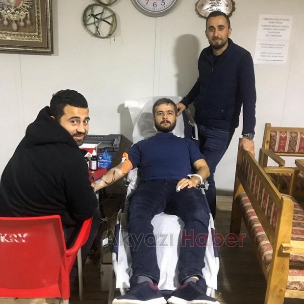 Taşburun Gençlik Kulübünden kan bağışı