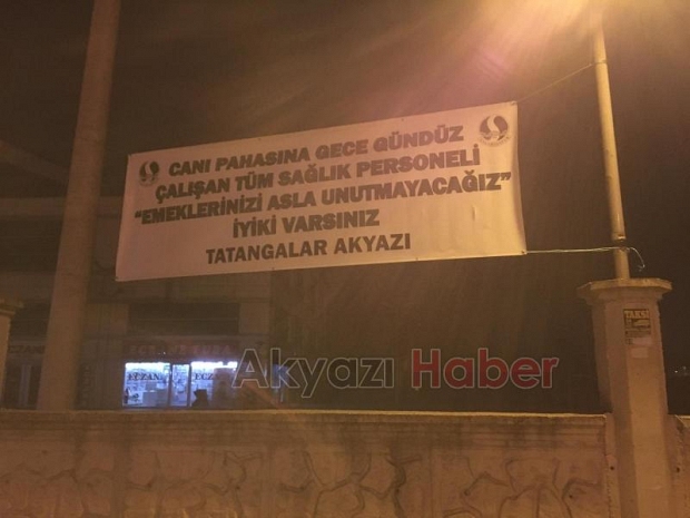 Tatangalar akyazıdan sağlık çalışanlarına destek