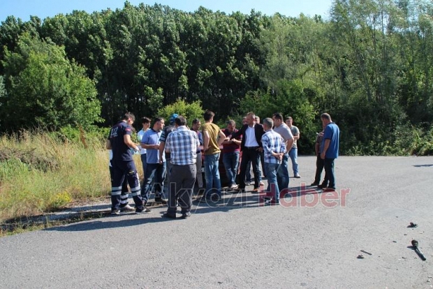 Tem Otoyolu Yan Yolunda Trafik Kazası