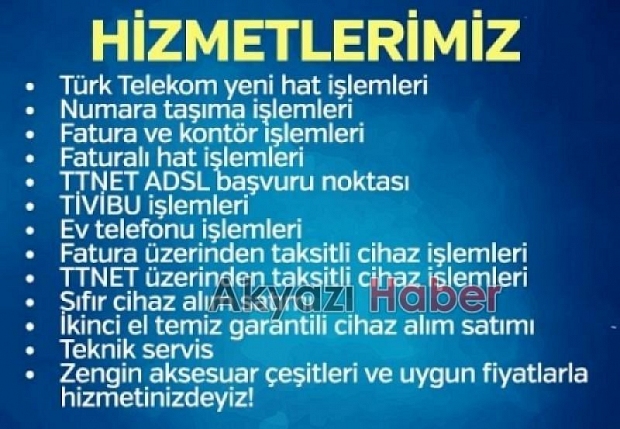 Türk Telekom Yetkili Bayi Akgün İletişim Hizmetinizde