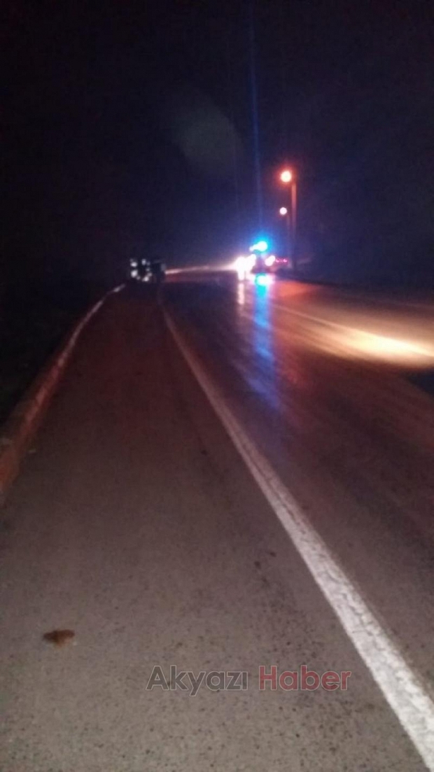 Vakıf'ta kaza Motosiklet yandı Sürücü yaralı kurtuldu 