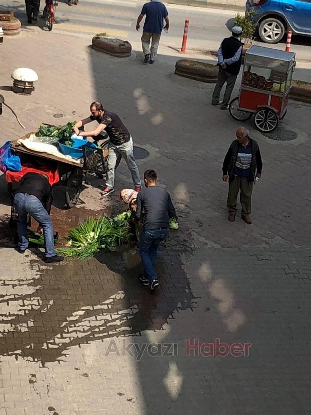 Yaşlı kadının yardımına böyle koştular