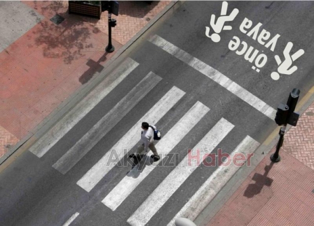 Yaya ve okul geçitlerine Önce Yaya görselleri çizilecek
