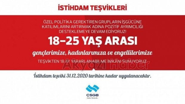 Yeni istihdam teşviklerinin detayları belli oldu
