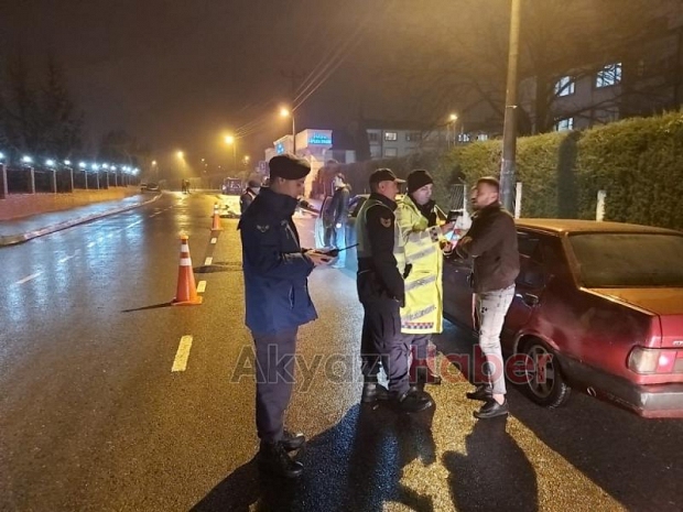 Yeni yılın ilk saatlerinde asayiş uygulaması yapıldı
