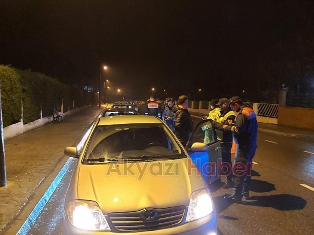 Yeni yılın ilk saatlerinde asayiş uygulaması yapıldı