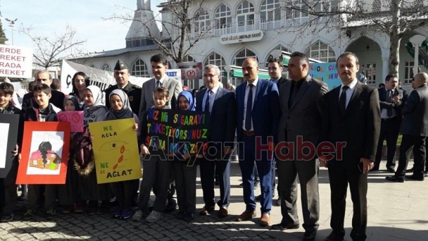 Yeşilay Haftasında Akyazı’da Yürüyüş Yapıldı