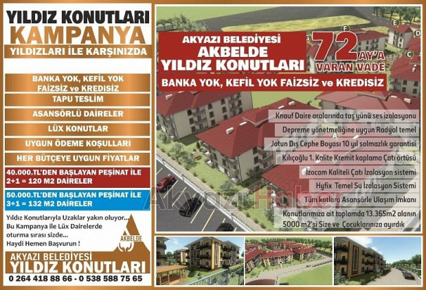 YILDIZ KONUTLARI İLE YILDIZLARDA OTURMA SIRASI SİZDE