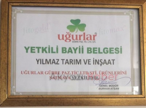 Yılmaz tarım ürünleri inşaat ve Gübre ticareti 