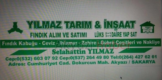 Yılmaz tarım ürünleri inşaat ve Gübre ticareti 