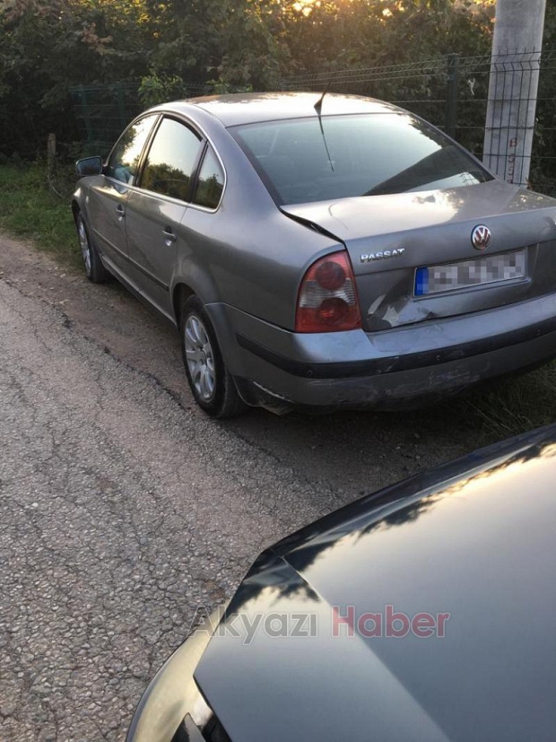 Yol kenarında park halinde ki araca çarptı
