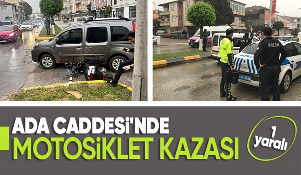 Ada Caddesi'nde Korkutan Kaza 1 Yaralı