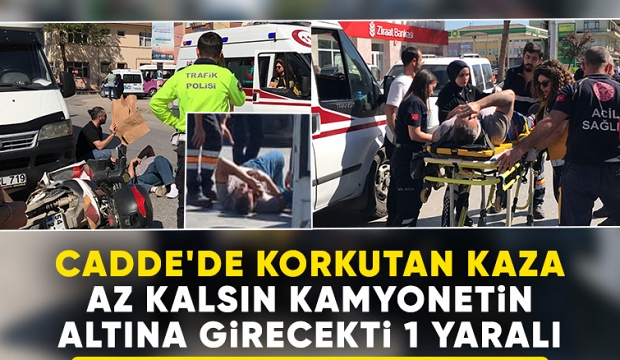 Ada Caddesi'nde Motosiklet Kazası 1 Yaralı