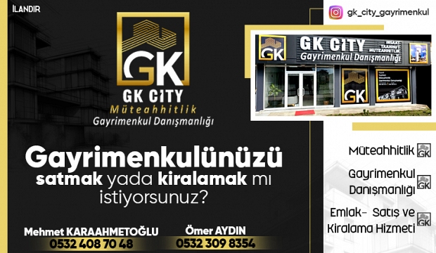 Akyazı'da Yatırımın Adresi: GK City Müteahhitlik & Gayrimenkul Danışmanlığı