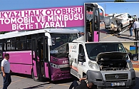 Akyazı halk otobüsü kaza yaptı