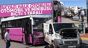 Akyazı halk otobüsü kaza yaptı