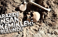 Alandüzü'nde arazide insan kemikleri bulundu
