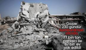 Gazze'de 230 günlük kabus: 77 bin ton patlayıcıyla 87 bin ev yok edildi