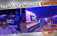 ASKF Başkanı nın Kullandığı Otomobil Traktörle Çarpıştı 1 Yaralı