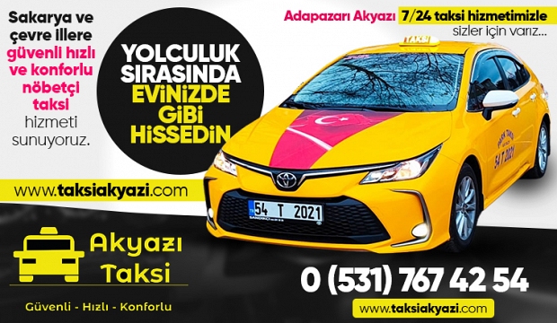 Sakarya Akyazı çevresine hızlı güvenli ve konforlu ulaşım için Akyazı Taksi!